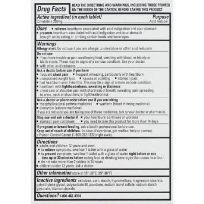 Picture of Tagamet HB 200 Acid Reducer 200 mg tablets 30 ea