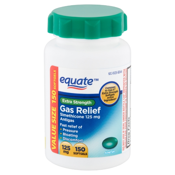 Picture of Equate Extra Strength Gas Relief Soft gels Value Size 125 mg 150 count