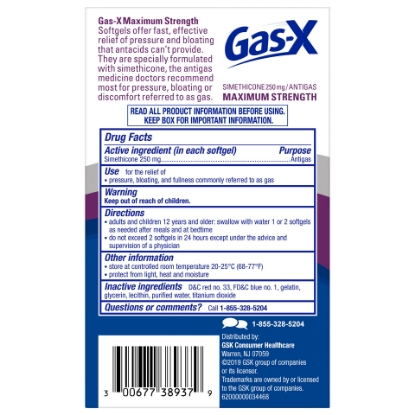 Picture of Gas-X Maximum Strength Softgels for Fast Gas Relief 30 Count