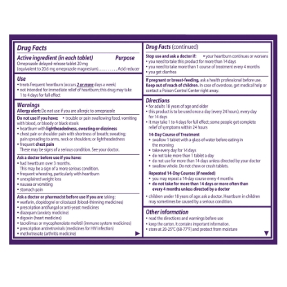 Picture of Prilosec OTC Heartburn Relief and Acid Reducer Tablets 28 Ct