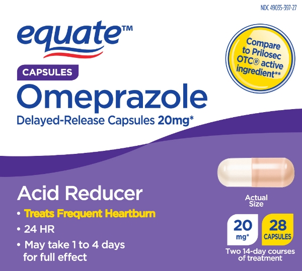 Picture of Equate Acid Reducer Omeprazole Magnesium Capsules 20.6 mg 28 Ct