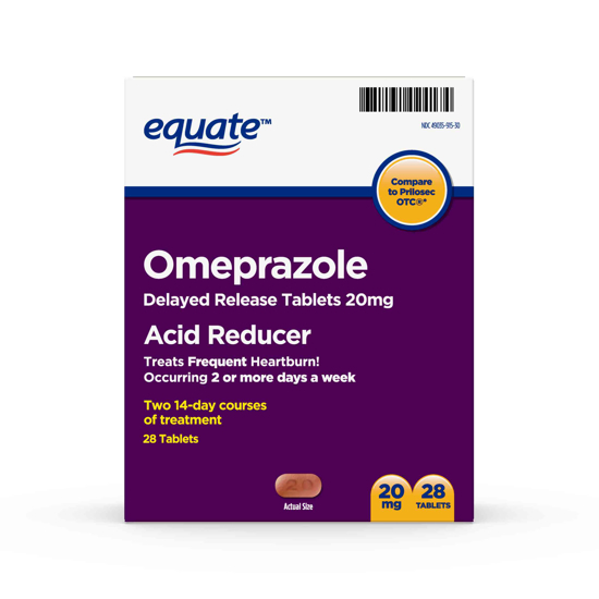 Picture of Equate Omeprazole Delayed Release Tablets 20 mg 28 Count