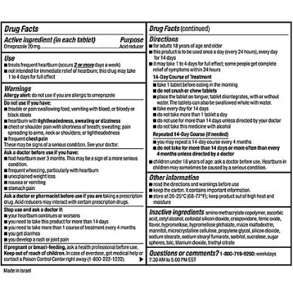 Picture of Berkley Jensen 20mg Omeprazole Orally Disintegrating Acid Reducer Tablets 42 ct