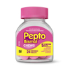 Picture of Pepto Bismol Chews Fast and Effective Digestive Relief from Nausea Heartburn Indigestion Upset Stomach Diarrhea 24 Chewable Tablets
