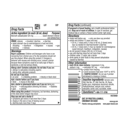 Picture of Pepto Bismol 5 Symptom Stomach Relief Liquid Original Flavor 8 Oz