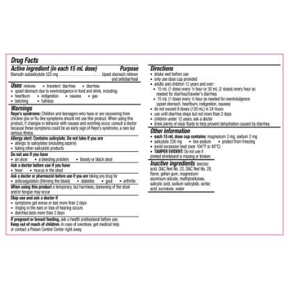 Picture of Pepto Bismol Ultra 5 Symptom Stomach Relief Liquid Original 12 oz