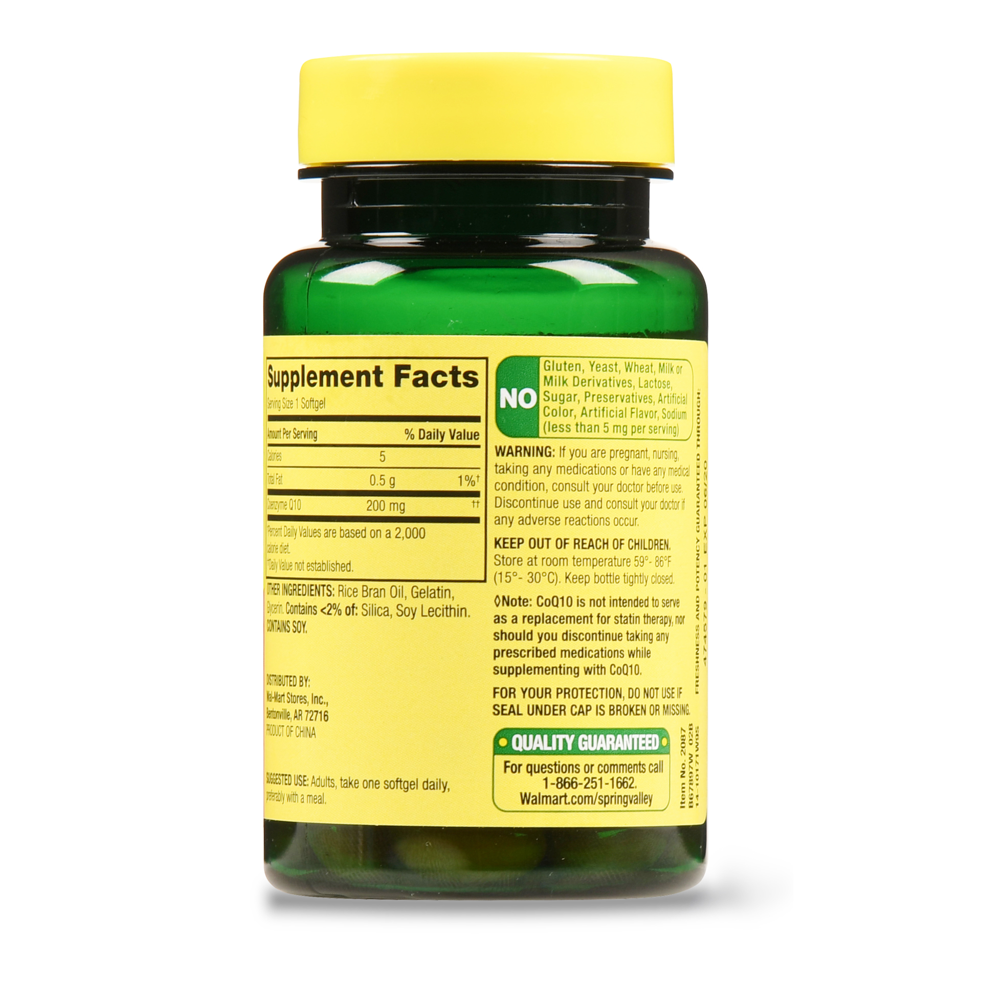 Usa-angel.com. Spring Valley CoQ10 Rapid Release Softgels 200 Mg 30 Ct