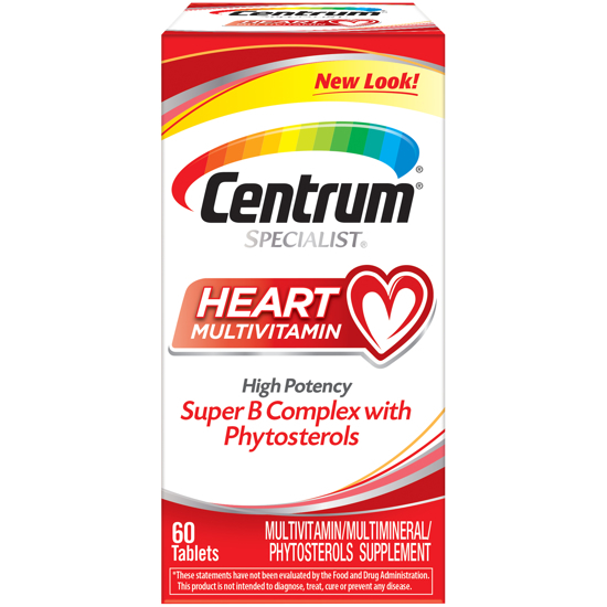 Picture of Centrum Specialist HeartAdult 60 Count Multivitamin Multimineral Supplement Tablet Vitamin D3 C B Vitaminswith Phytosterols