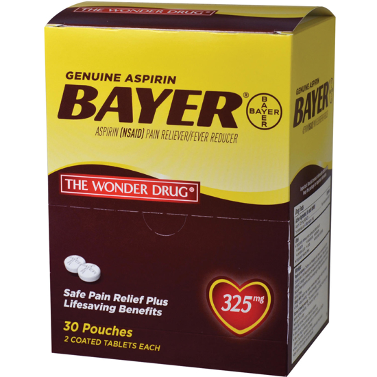 Picture of Bayer Aspirin 325 mg 30 pouches 2 caplets each