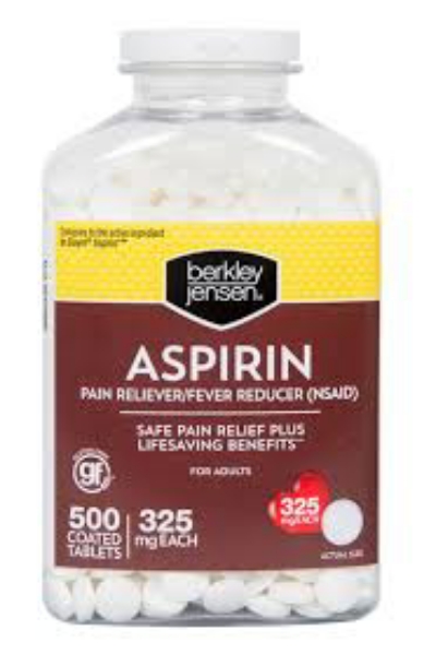 Picture of Berkley Jensen Aspirin Coated Tablets for Adults 500 ct