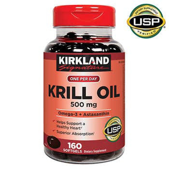 Picture of Kirkland Signature Krill Oil 500 mg 160 Softgels