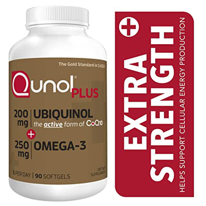 Picture of Qunol Plus CoQ10 Ubiquinol 200 mg with Omega 3 90 Softgels