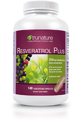 Picture of Trunature Resveratrol Plus 140 Vegetarian Capsules