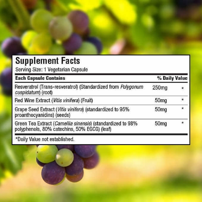 Picture of Trunature Resveratrol Plus 140 Vegetarian Capsules