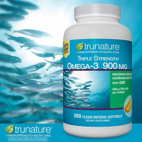 Picture of Trunature Triple Strength Omega 3 900 mg 200 Softgels