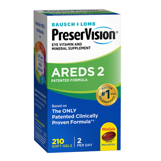 Picture of PreserVision AREDS 2 Formula 210 Soft Gels