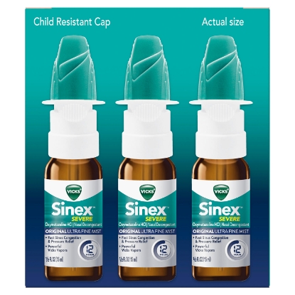 Picture of Vicks Sinex Severe Nasal Decongestant Spray Triple Pack 1.5 fl. oz.