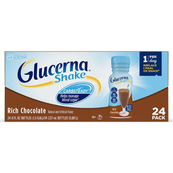 Picture of Glucerna Diabetes Nutritional Shake To Help Manage Blood Sugar Rich Chocolate 8 fl oz 24 ct