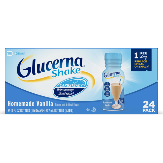 Picture of Glucerna Diabetes Nutritional Shake To Help Manage Blood Sugar Homemade Vanilla 8 oz 24 ct