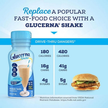 Picture of Glucerna Diabetes Nutritional Shake To Help Manage Blood Sugar Homemade Vanilla 8 oz 24 ct