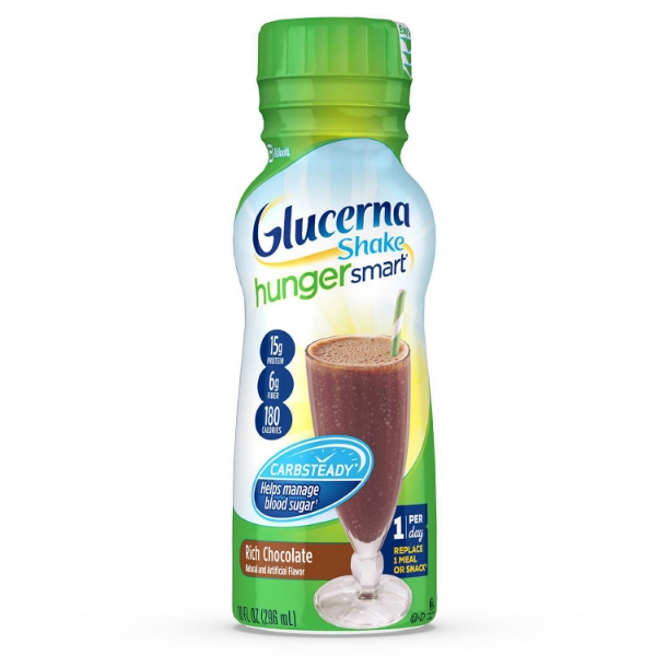 Picture of Glucerna Hunger Smart Diabetes Nutritional Shake To Help Manage Blood Sugar Rich Chocolate 10 fl oz 12 ct
