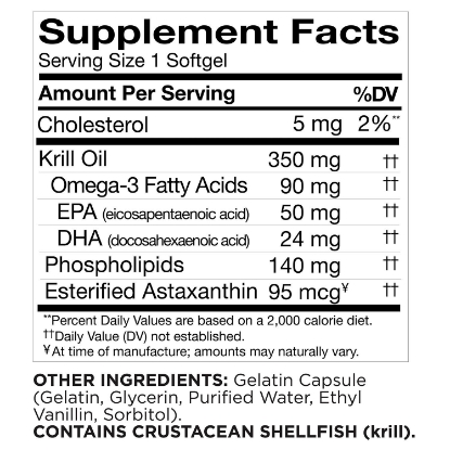 Picture of Member's Mark Pure Omega-3 Krill Oil 100% 350 mg 180 ct