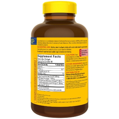 Picture of Nature Made BurpLess Extra Strength 1080 mg Mini Omega 3 Fish Oil 180 ct