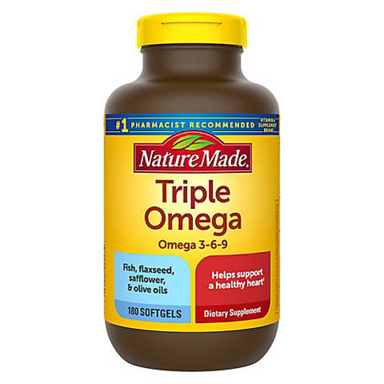 Picture of Nature Made Triple Omega 3 6 9 Softgels 180 ct