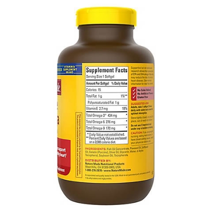 Picture of Nature Made Triple Omega 3 6 9 Softgels 180 ct