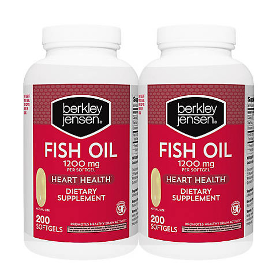 Picture of Berkley Jensen 1200 mg Fish Oil Softgels 2 pk 200 ct
