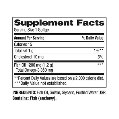 Picture of Berkley Jensen 1200 mg Fish Oil Softgels 2 pk 200 ct