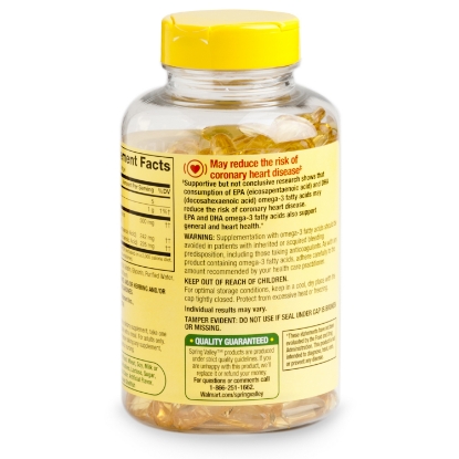 Picture of Spring Valley Omega 3 Fish Oil Softgels 500 mg 180 Count