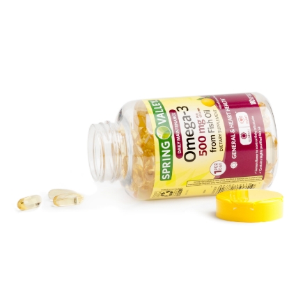 Picture of Spring Valley Omega 3 Fish Oil Softgels 500 mg 180 Count