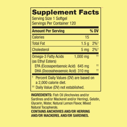 Picture of Spring Valley Omega-3 Fish Oil Soft Gels 1000 mg 120 Count