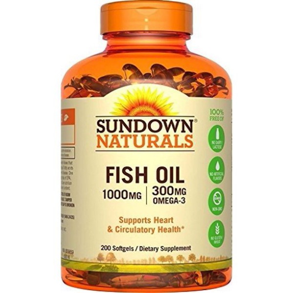 Picture of Sundown Naturals Fish Oil 1000 mg 200 Softgels