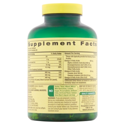 Picture of Spring Valley Fish Flax & Borage Oil Softgels 120 Count