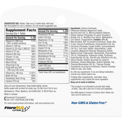 Picture of Centrum Silver Multivitamins for Men Over 50 Multivitamin Multimineral Supplement with Vitamin D3 B Vitamins and Zinc 100 Count