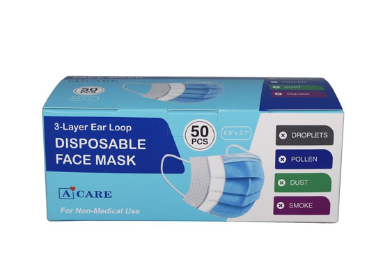 Picture of 3 Layer Disposable Face Mask 50 pk