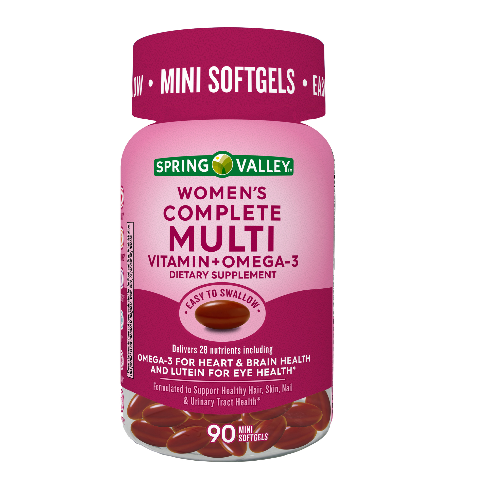 . Spring Valley Women's Complete Multi Vitamin + Omega-3 Mini  Softgels 90 count
