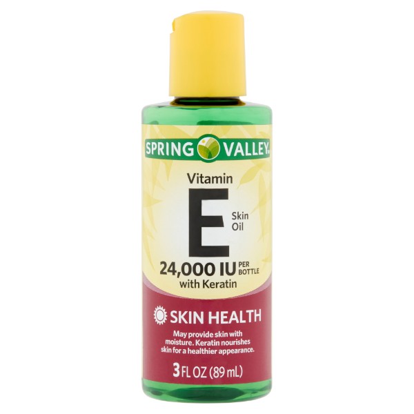 Spring Valley Vitamin E Skin Oil with Keratin 24000 IU 3 fl oz