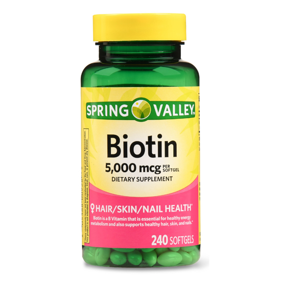 Picture of Spring Valley Biotin Softgels 5000 mcg 240 Count