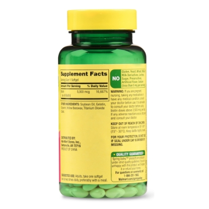 Picture of Spring Valley Biotin Softgels 5000 mcg 240 Count