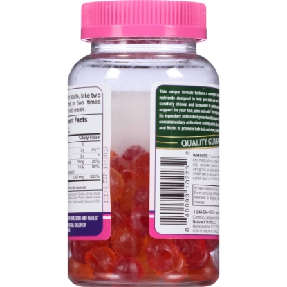 Picture of Nature's Truth® Hair Skin & Nails 2500 mg Biotin Dietary Supplement Gummies 80 ct Bottle