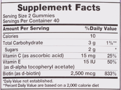 Picture of Nature's Truth® Hair Skin & Nails 2500 mg Biotin Dietary Supplement Gummies 80 ct Bottle