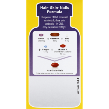 Picture of NATURE MADE Hair Skin Nails 2500 mcg Biotin Softgels 1200 CT