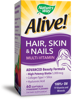 Nature's Way Alive! Hair Skin and Nails Multivitamin Softgels Strawberry 60 Ct