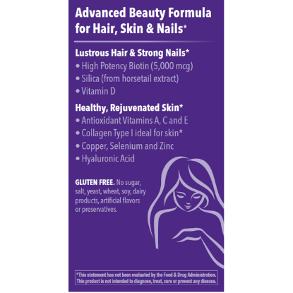 Nature's Way Alive! Hair Skin and Nails Multivitamin Softgels Strawberry 60 Ct