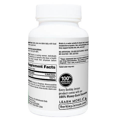 Berkley Jensen 5000 mg Biotin 240 ct