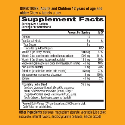 Airborne Immune Support Tablets with Vitamin C Very Berry 32 Chewable Tablets