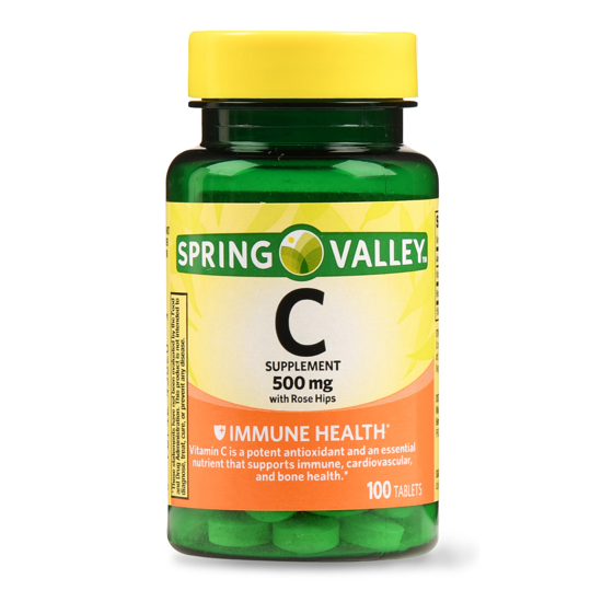Spring Valley Vitamin C Tablets 500 mg 100 Ct